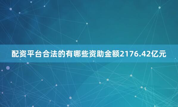 配资平台合法的有哪些资助金额2176.42亿元